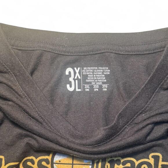 Bass Tracker Fishing Graphic Tee Black Tri Blend Tag 3XL Fits XL XXL Soft - Picture 3 of 5